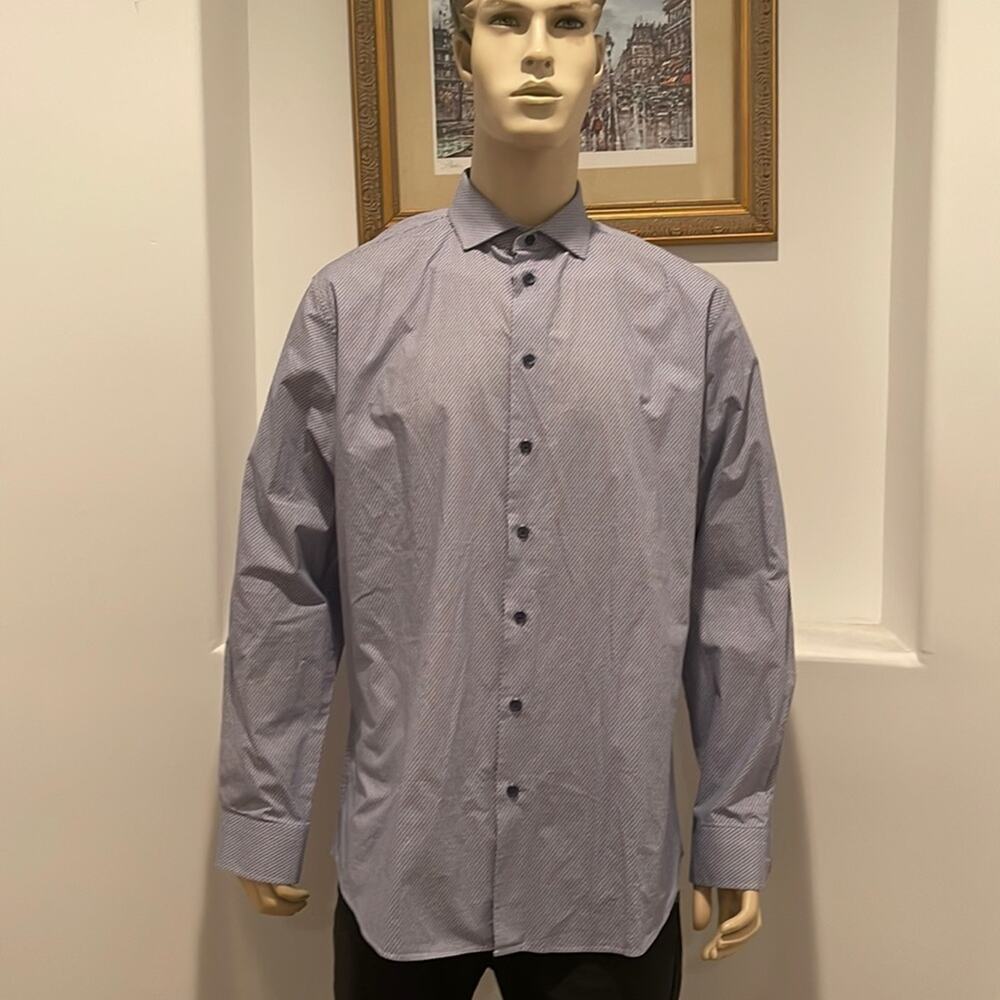 14TH & UNION Men’s Dress Shirt Blue Size 17.5,  36/37